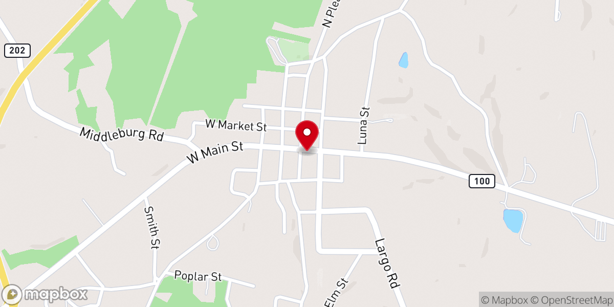 Map showing location of Decaturville First Baptist Church