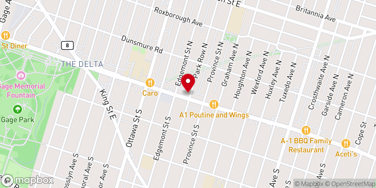 Map showing location of Carisma Pentecostal Church