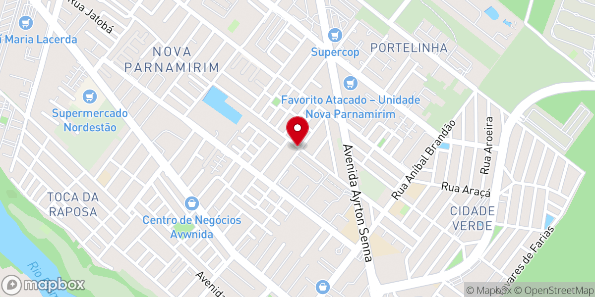Map showing location of Igreja Batista Zona Sul