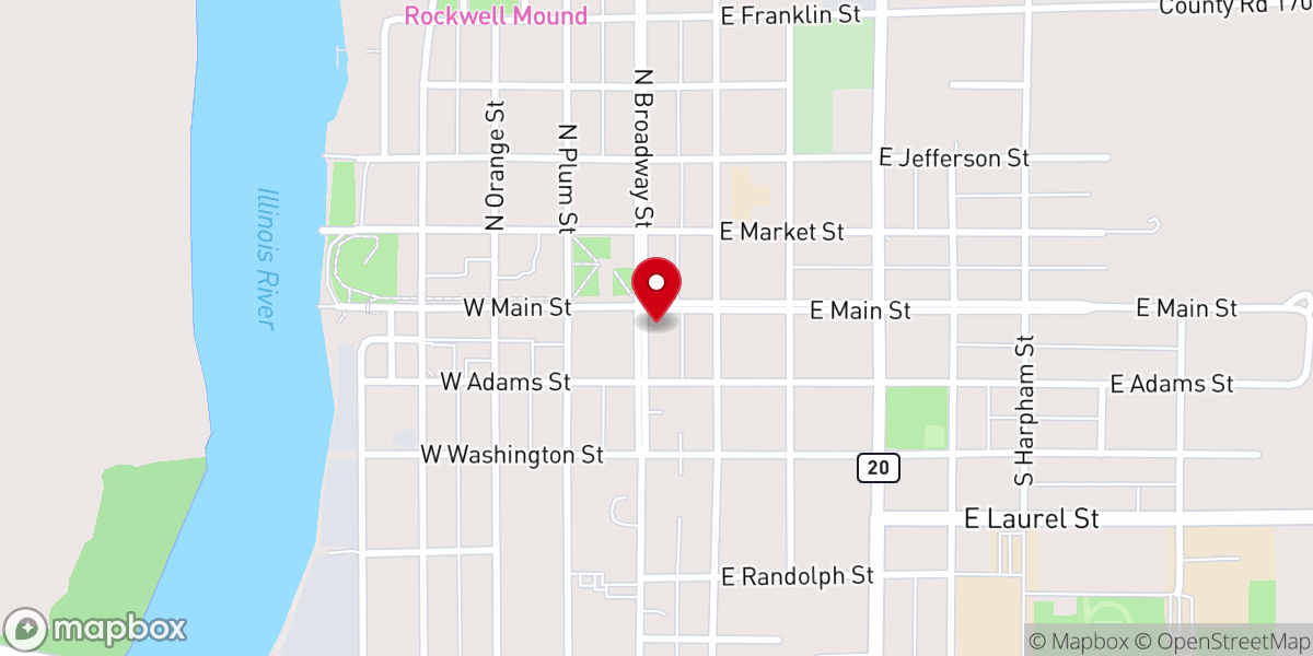 Map showing location of First United Methodist Church