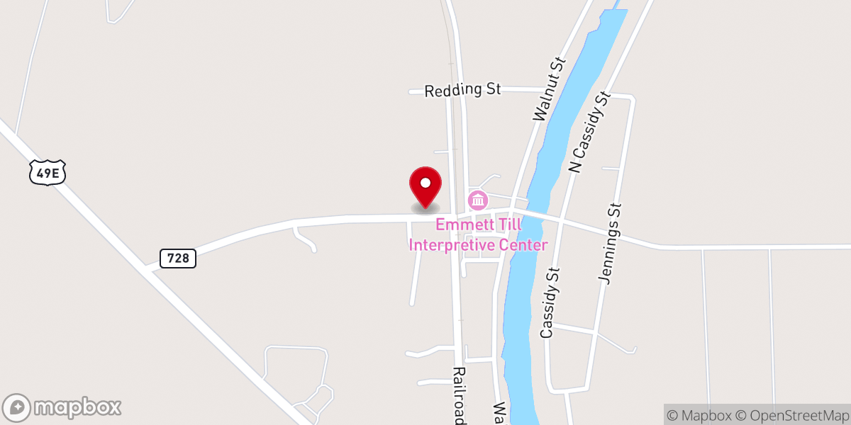 Map showing location of Episcopal Church of the Advent