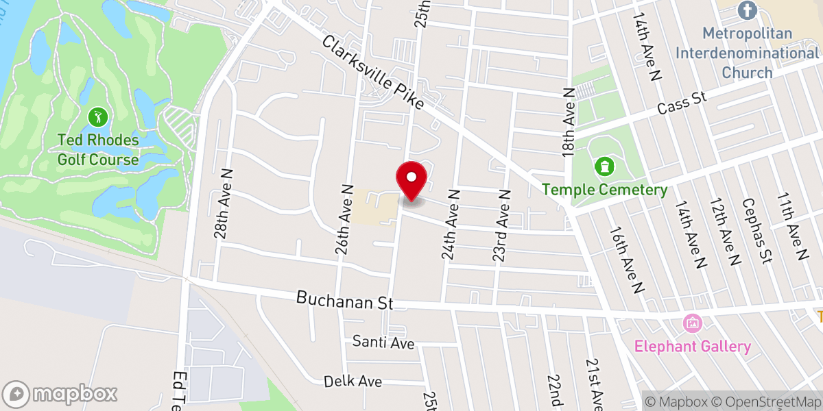 Map showing location of Hillcrest Seventh Day Aventist Church