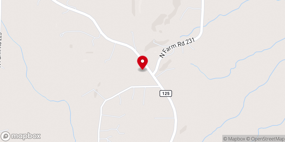 Map showing location of Mt Calvary Assembly of God