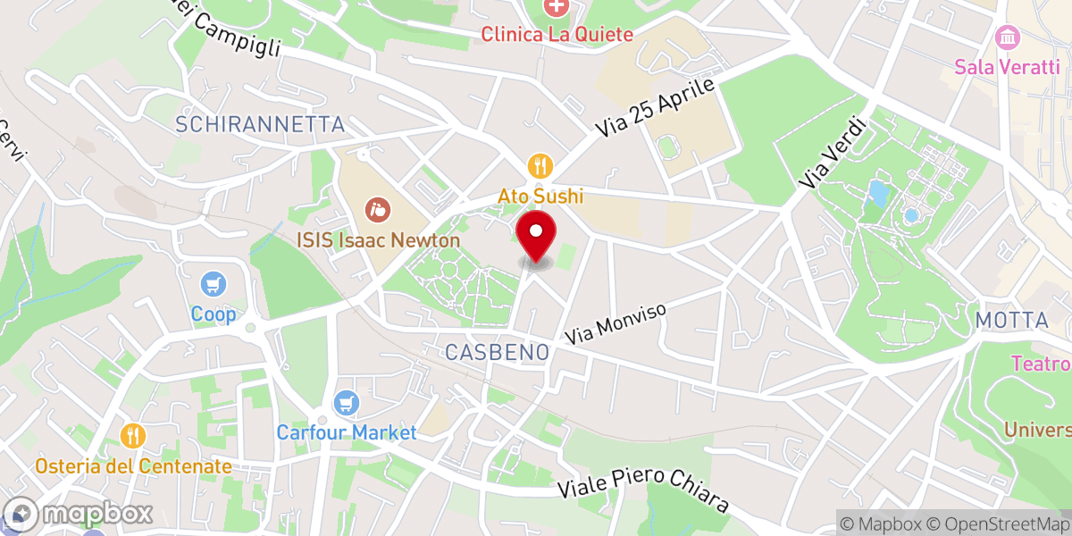 Map showing location of Chiesa di San Vittore in Casbeno