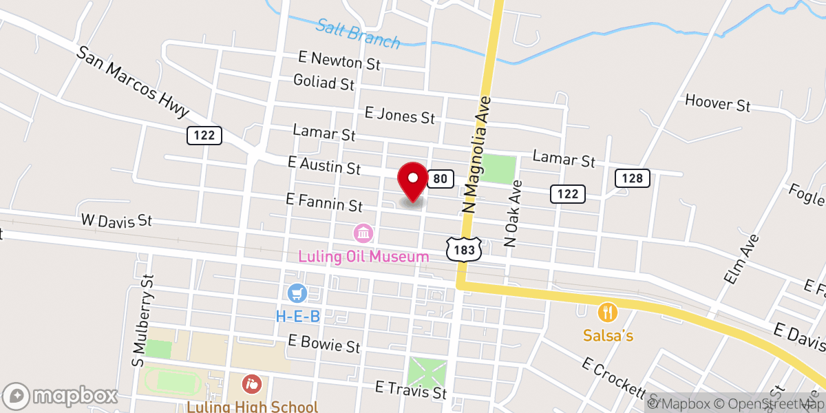 Map showing location of Primera Iglesia Bautista