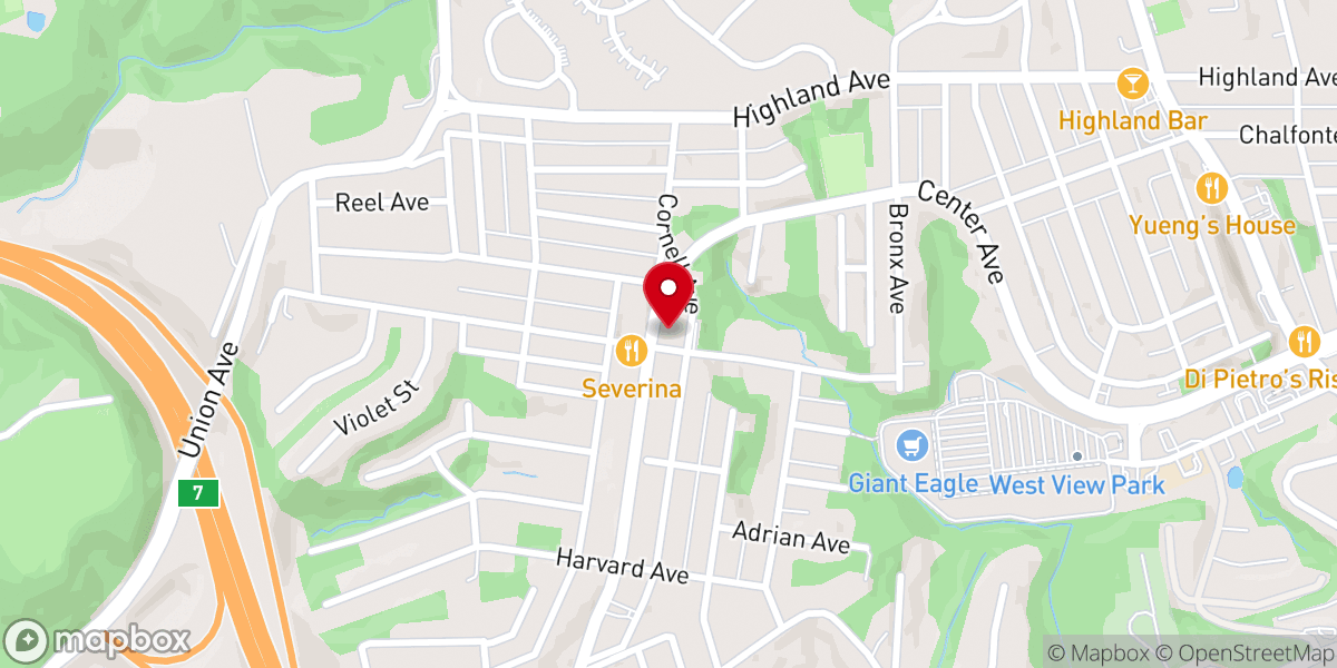 Map showing location of West View United Methodist Church