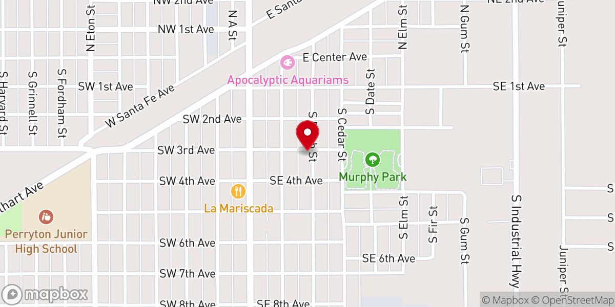 Map showing location of Bethel Holiness Church