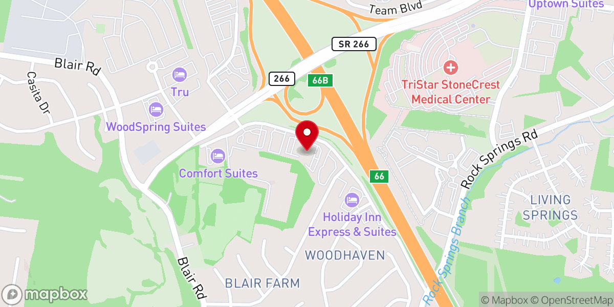 Map showing location of Pinnacle Church