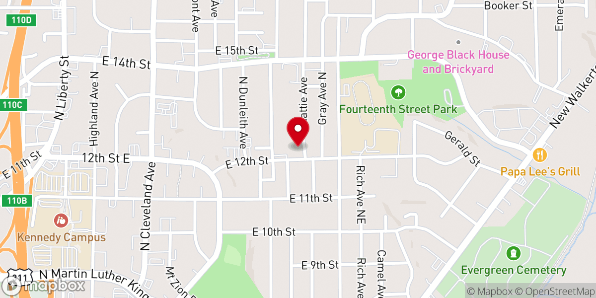 Map showing location of Saint Benedict the Moor Catholic Church