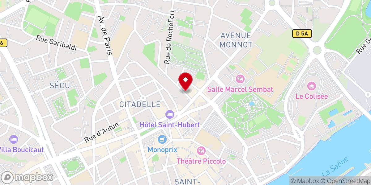 Map showing location of Centre Evangelique