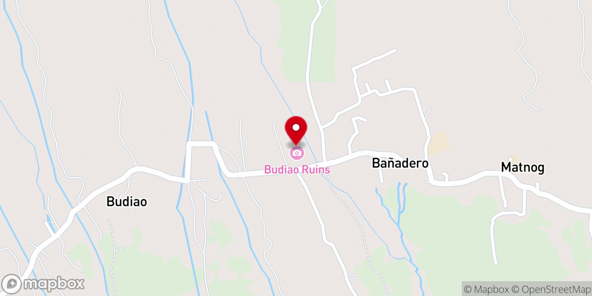 Map showing location of Budiao Church Ruins