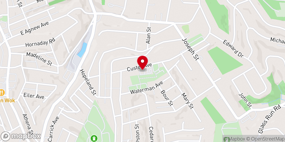 Map showing location of Blessed Trinity Parish
