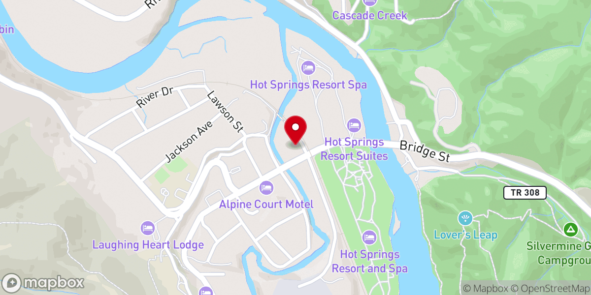 Map showing location of HOT SPRINGS (BILL WHITTEN) COMMUNITY CENTER