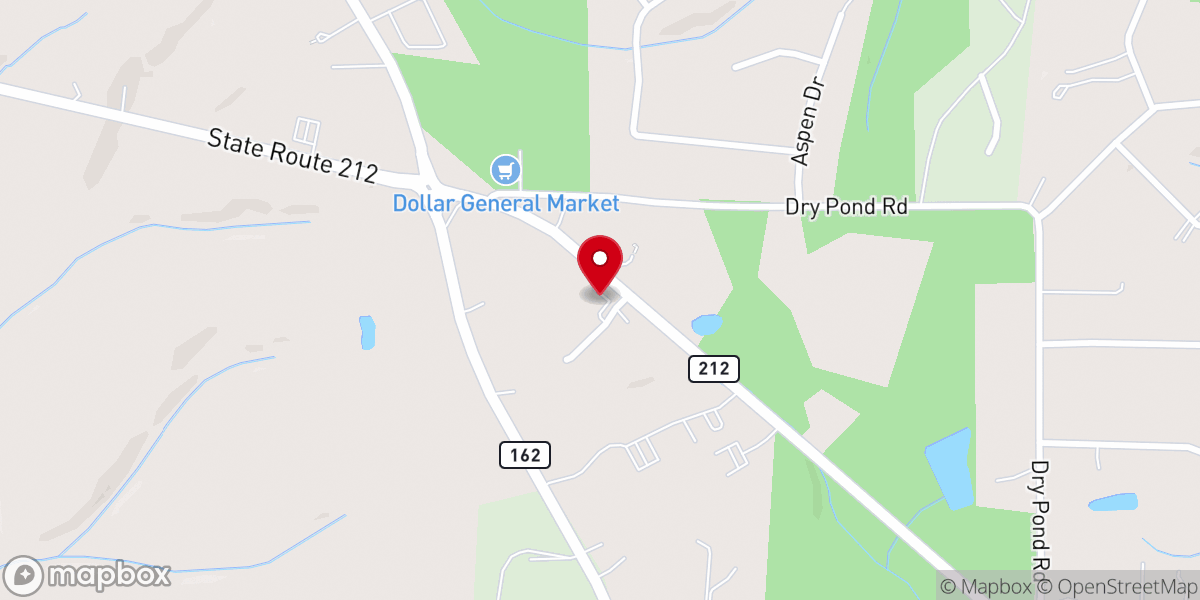 Map showing location of Point of Grace Church