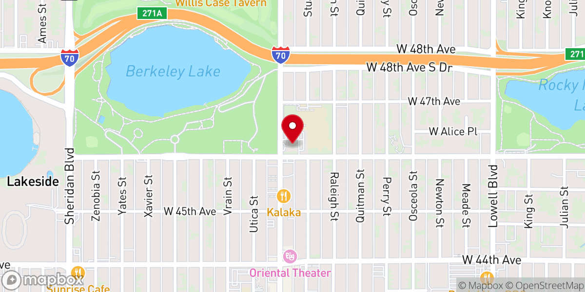 Map showing location of Redemption Church Denver