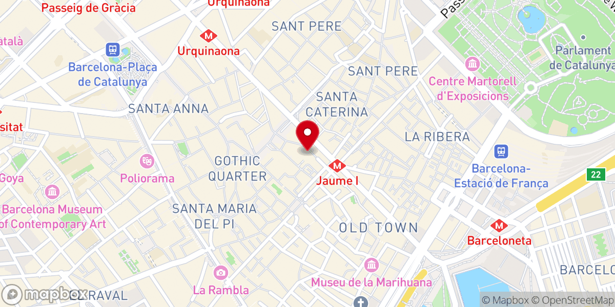 Map showing location of Iglesia de Santa Águeda
