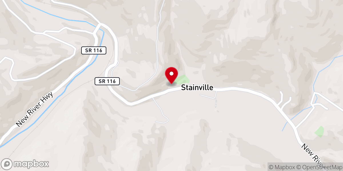 Map showing location of Grave Hill Baptist Church
