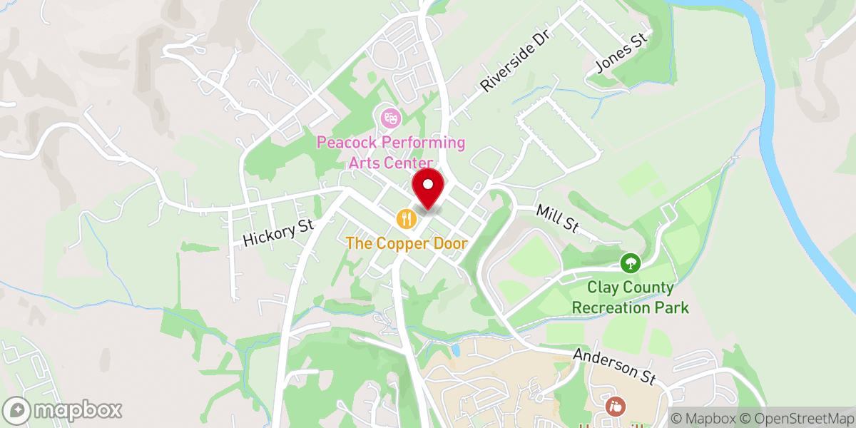 Map showing location of Hayesville Seventh Day Adventist Church
