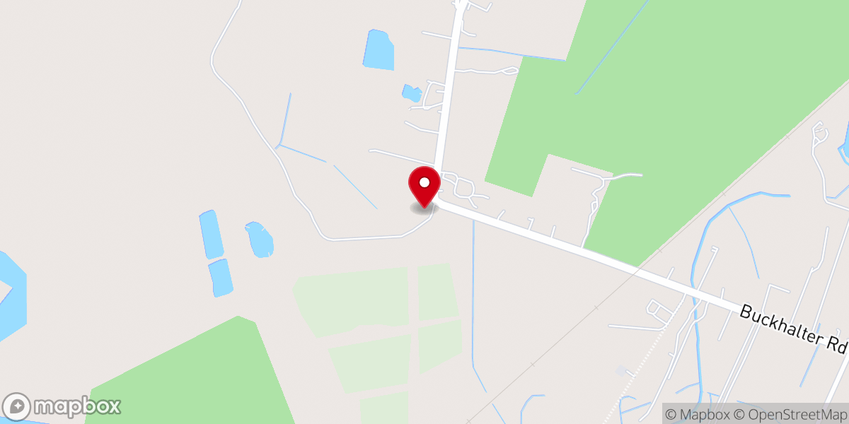 Map showing location of Oakland Church