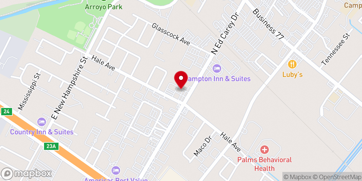 Map showing location of Iglesia Universal
