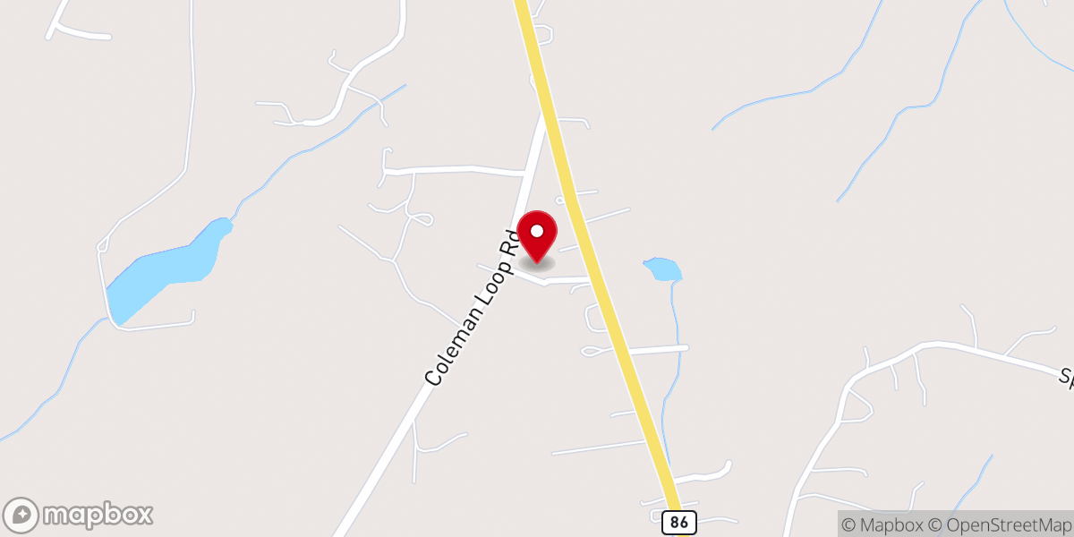 Map showing location of Jones Grove Baptist Church