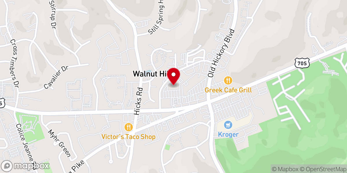 Map showing location of The Life Church - Nashville