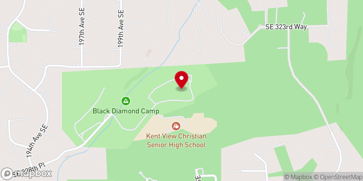 Map showing location of Crystal Mountain Chapel