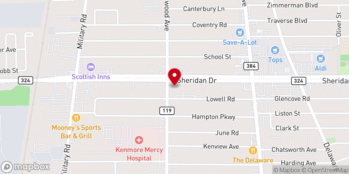 Map showing location of Saint Andrews church