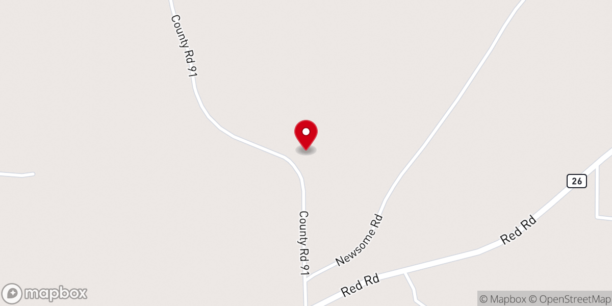 Map showing location of Sand Creek Church