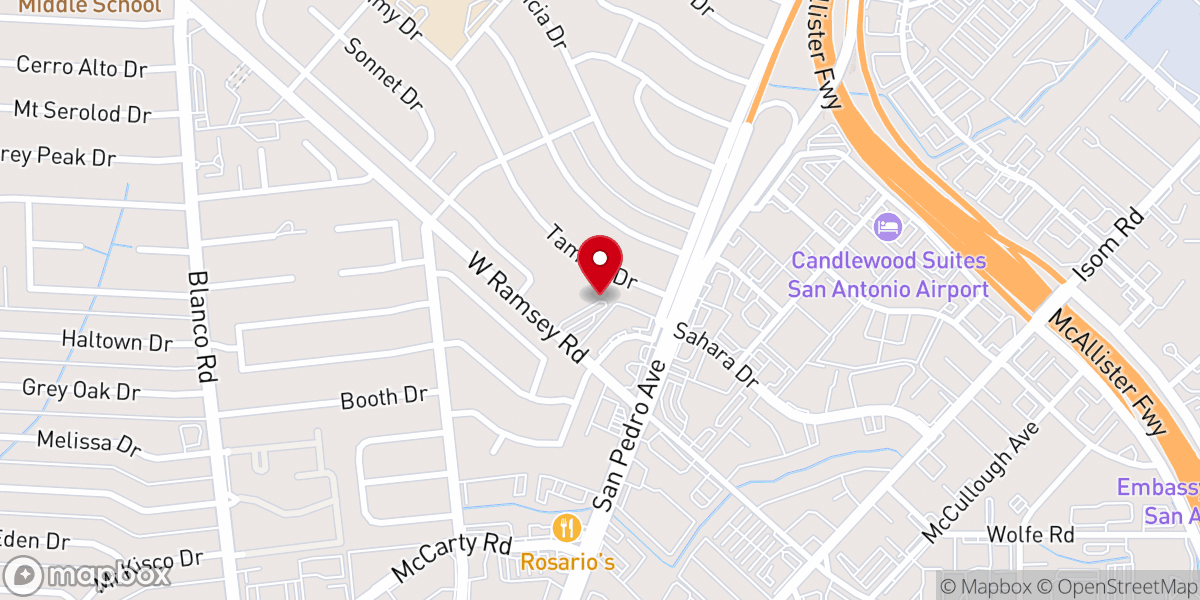 Map showing location of Acts Missions Chapter of Brownsville Diocese