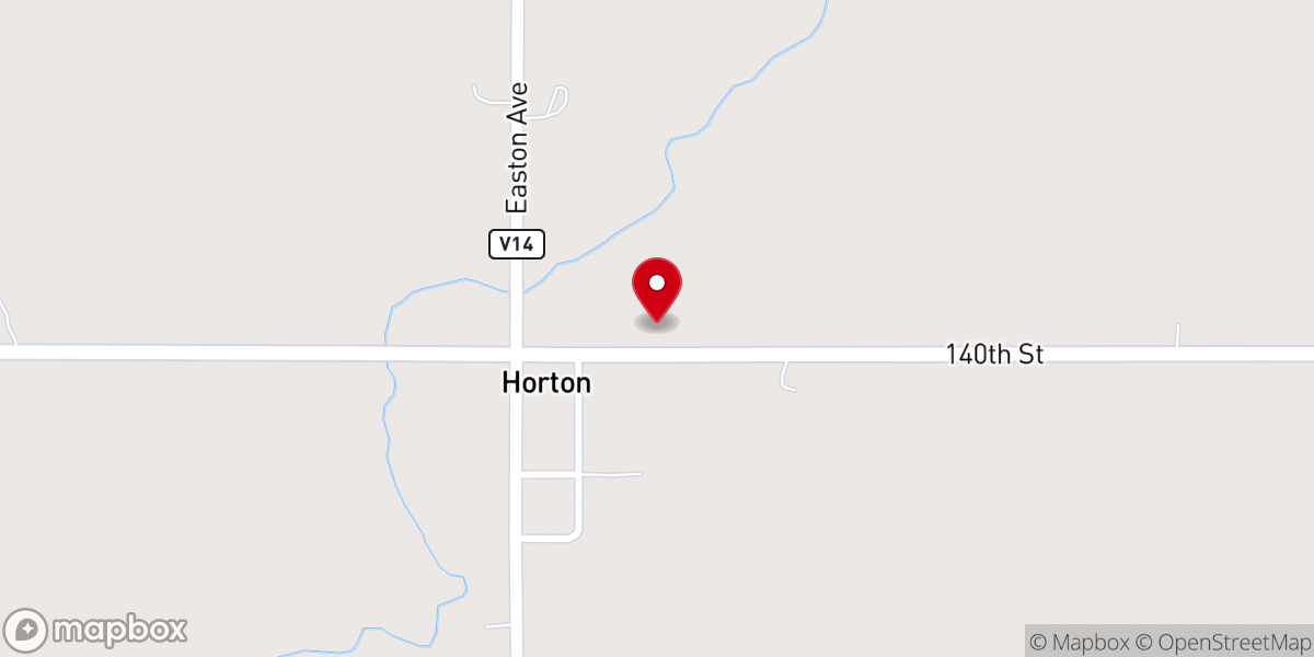 Map showing location of Horton Baptist Church