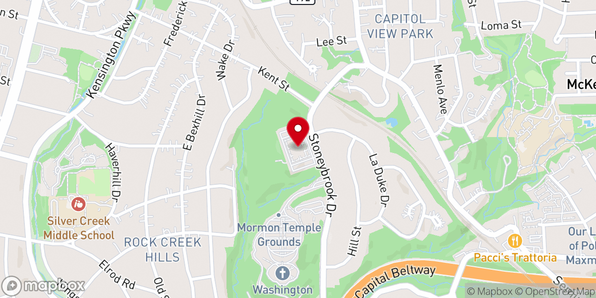 Map showing location of The Church of Jesus Christ of Latter-day Saints