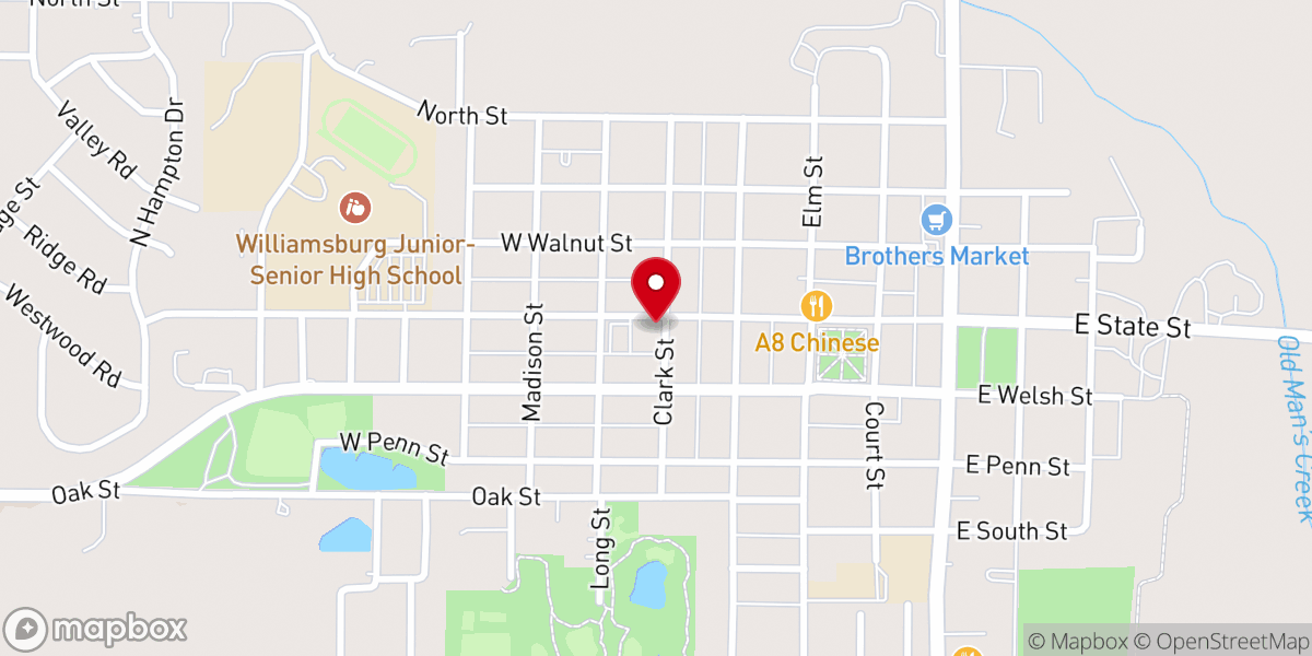 Map showing location of St Paul's Lutheran Church
