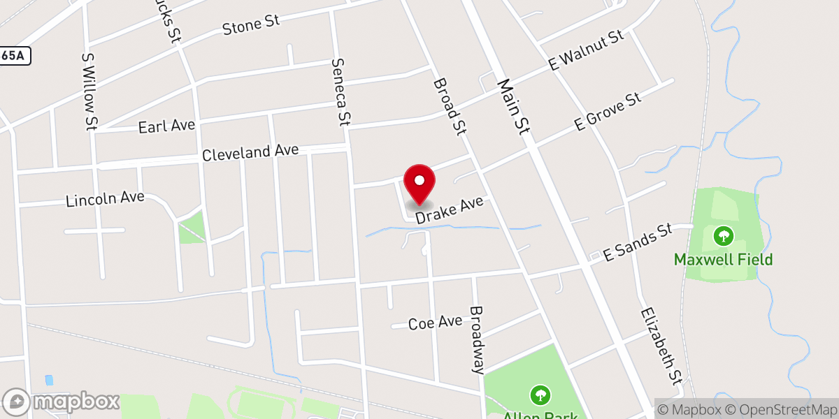 Map showing location of Grace Community Church Inc