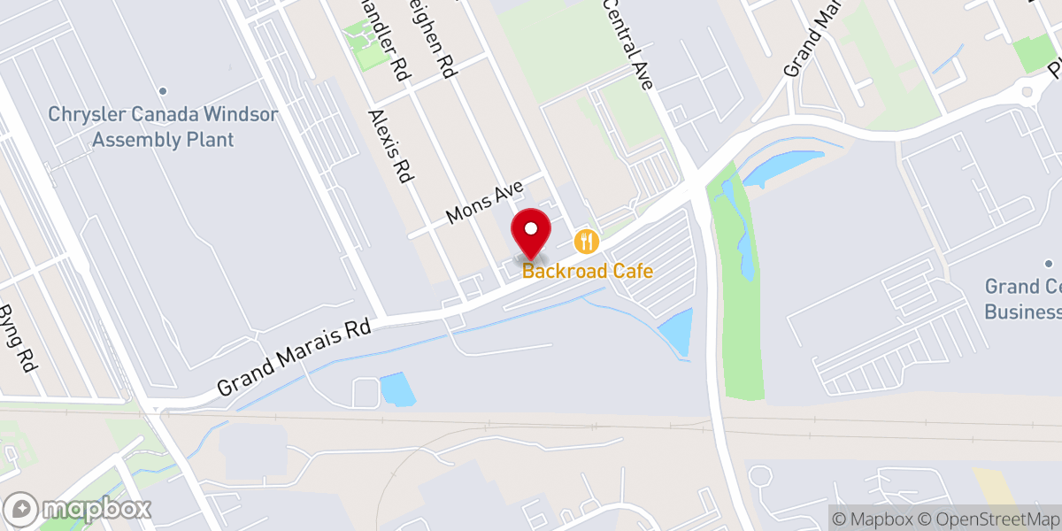 Map showing location of Grace Ministries Windsor
