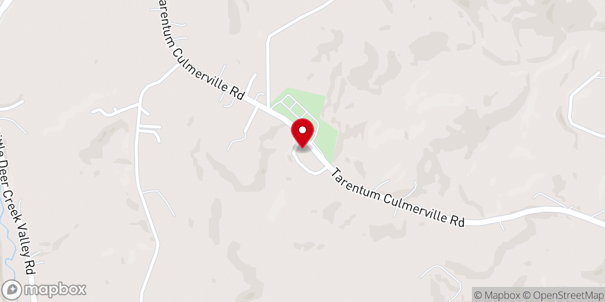 Map showing location of Bull Creek Presbyterian Church