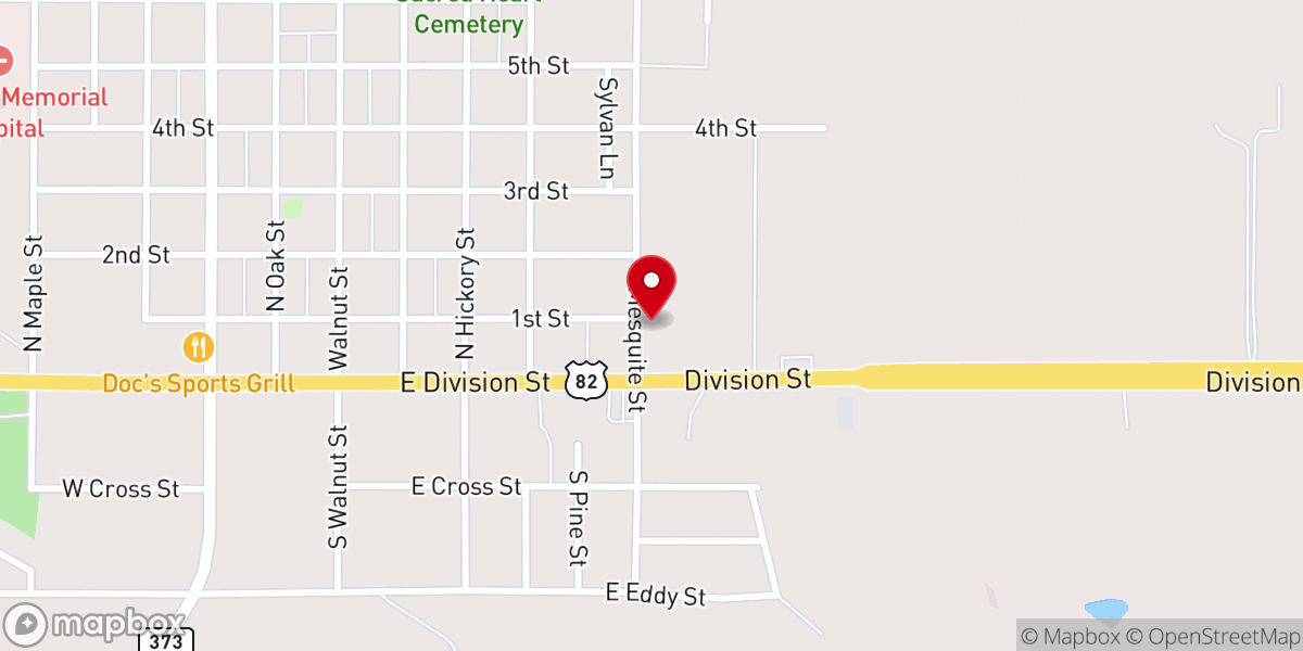 Map showing location of Sacred Heart Food Pantry
