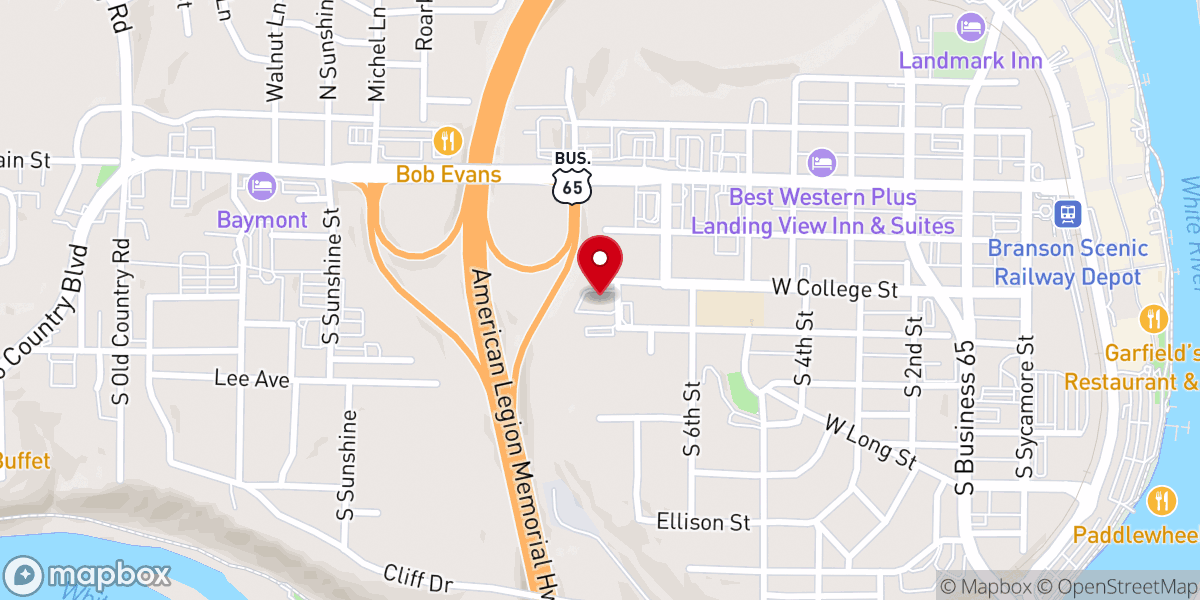 Map showing location of Church of Christ