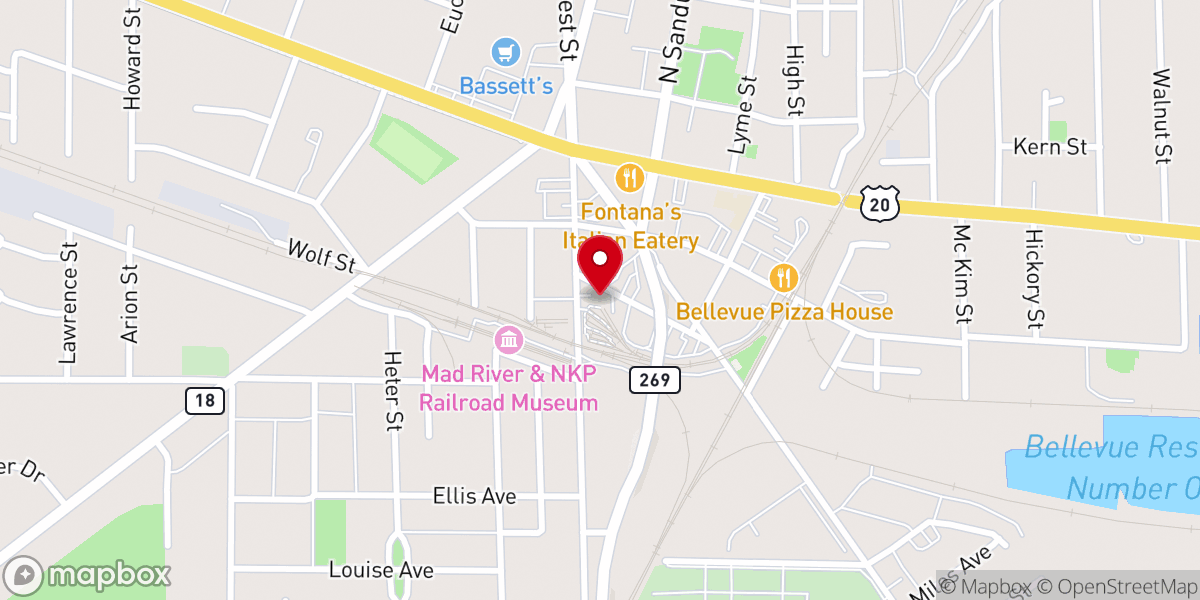Map showing location of First Congregational Church