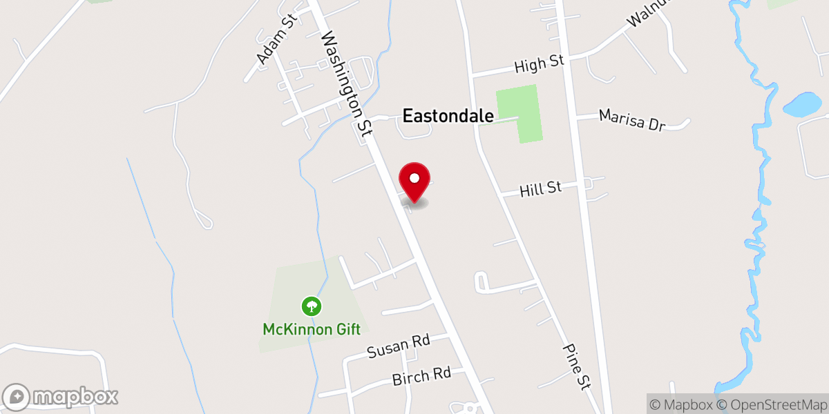 Map showing location of Liberty Baptist Church