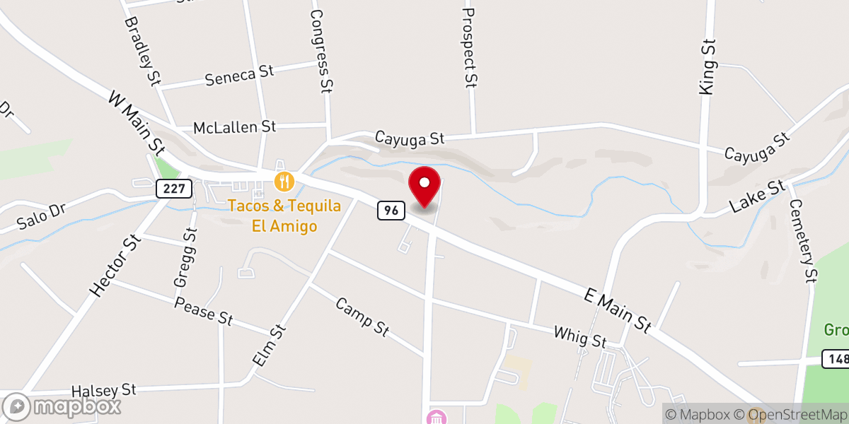Map showing location of First Presbyterian Church