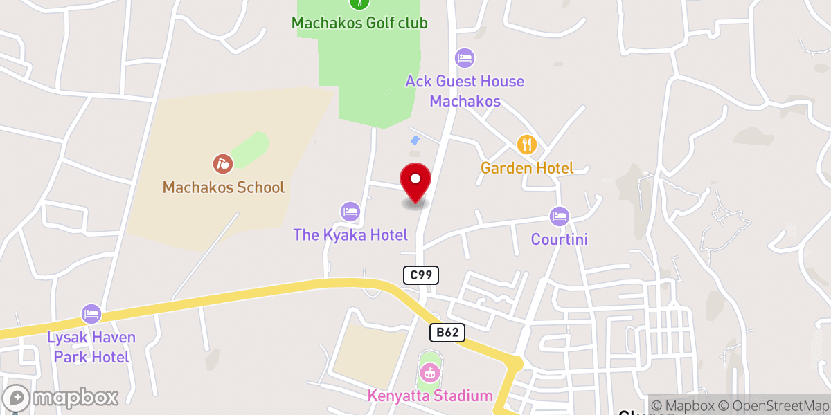 Map showing location of Catholic Bookshop, Catholic Diocese of Machakos