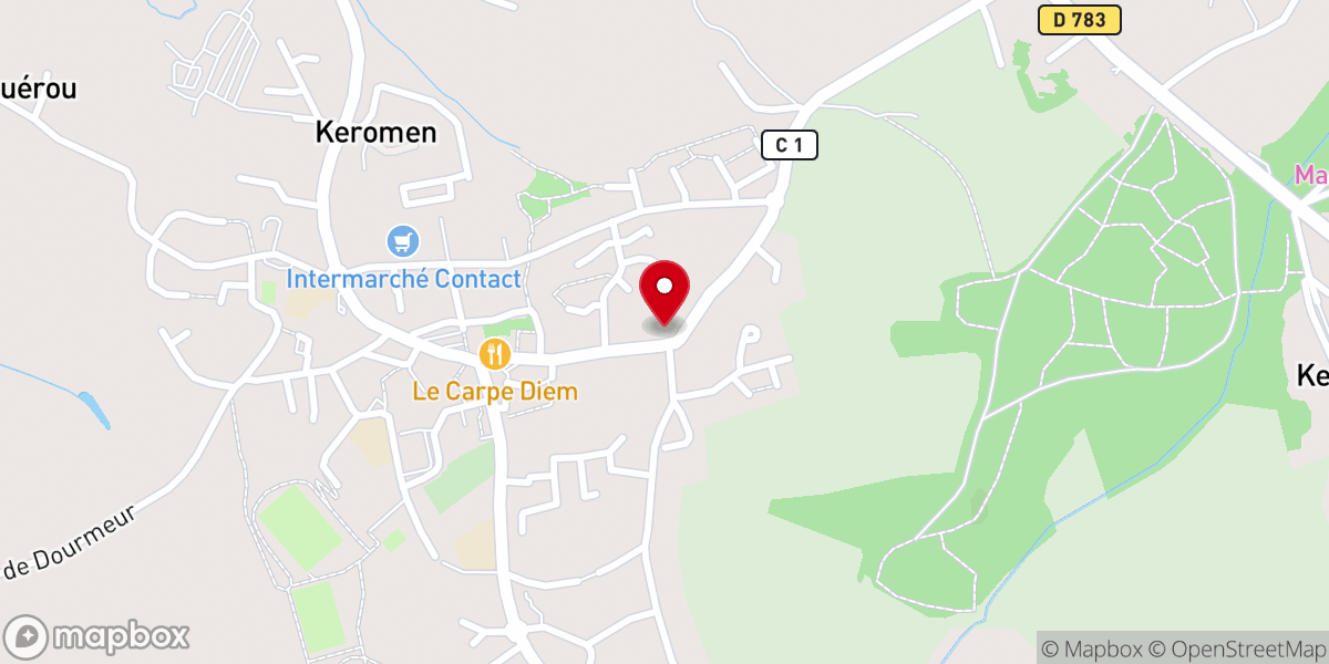 Map showing location of Communauté des Religieuses