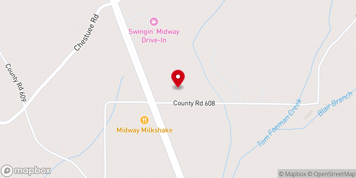Map showing location of Covenant Baptist Church