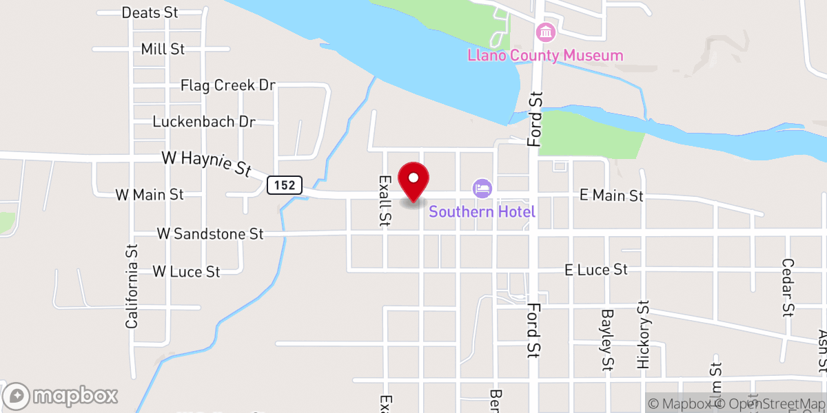 Map showing location of Church of Christ