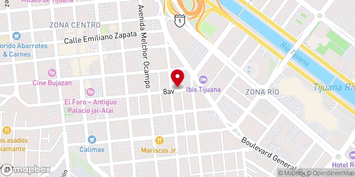 Map showing location of Iglesia Ancla Tijuana