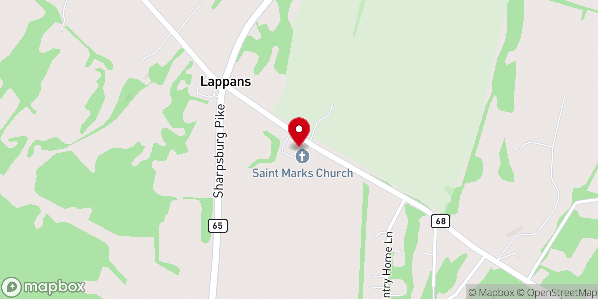 Map showing location of Unity of Hagerstown