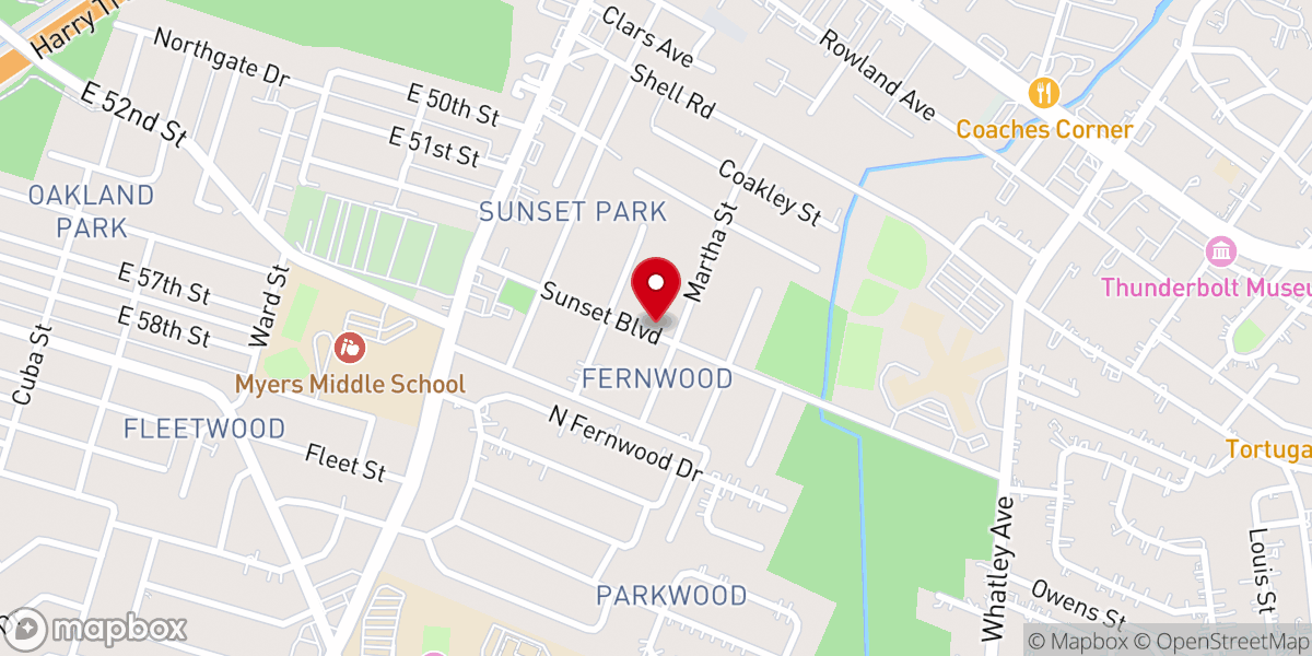 Map showing location of Unity Church of Savannah