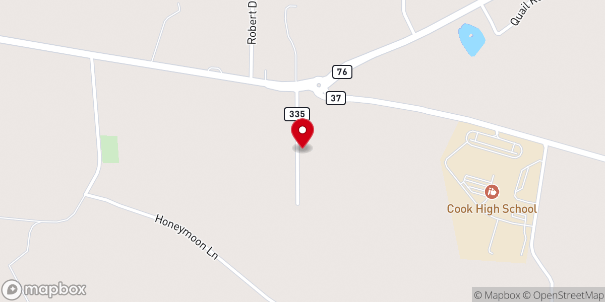 Map showing location of Open Door Baptist