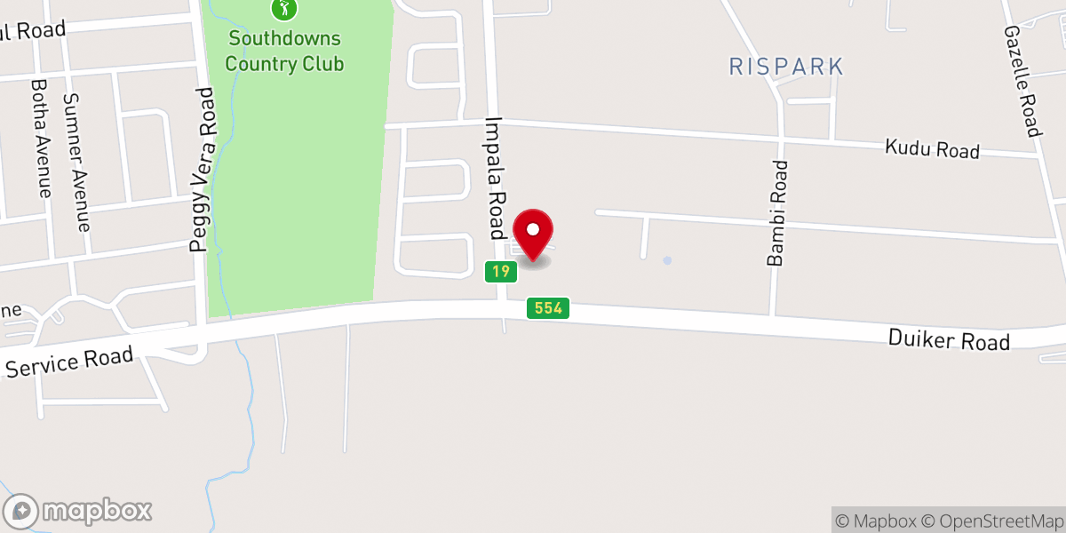 Map showing location of House of Treasures Ministries Johannesburg